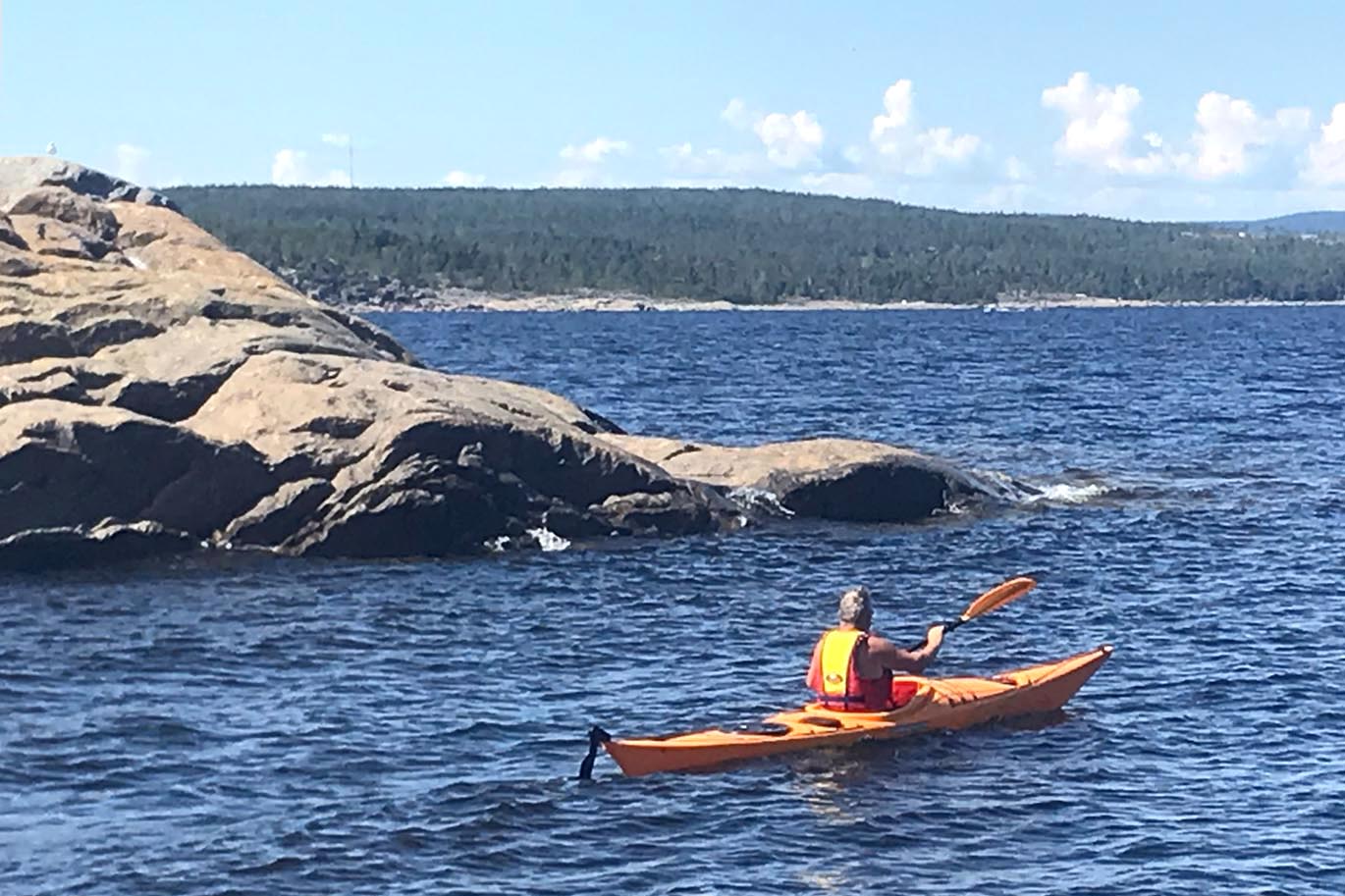 Badstrand i Juniskär